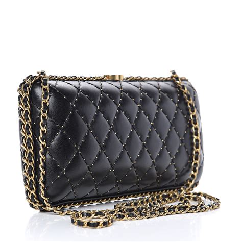 chanel black clutch